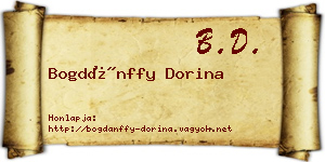 Bogdánffy Dorina névjegykártya